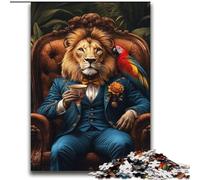 Jigsaw Puzzles for Adults 2000 Piece Lion Sitting on The Sofa Stress Reliever Difficult Challenge Every Piece Is Unique - Challenging Family Fun Game 70x100cm