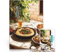 Jigsaw Puzzles for Adults 2000 Piece Mediterranean Table Setting Hands-on-Spiel Einzigartige Wohndekoration und Geschenke70x100cm