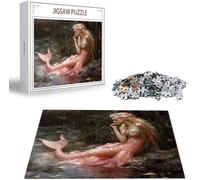 Jigsaw Puzzles for Adults 2000 Piece, Mermaid Jigsaw Puzzles for Adults, Girl Jigsaws 2000 Pieces with Box, Wooden Puzzle Challenging Game for the Whole for Women, Men, Wooden Puzzle for Gifts B-995