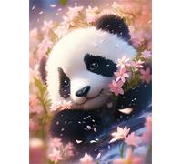 Jigsaw Puzzles for Adults 2000 Piece Pink Flower Panda, Jigsaws 2000 pieces for adults Family Activity, Challenging puzzles Games, Colourful, Beautiful Decoration Puzzle