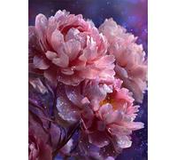 Jigsaw Puzzles for Adults 2000 Piece Pink Peonies Glitter, Jigsaws 2000 pieces for adults Family Activity, Challenging puzzles Games, Colourful, Beautiful Decoration Puzzle