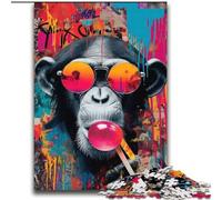 Jigsaw Puzzles for Adults 2000 Piece Puzzle Chimpanzee Graffiti for And from 14 Years And over Play Toys Because It Is Ideal As A Gift for The Whole Family 70x100cm