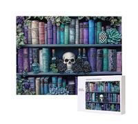 Jigsaw Puzzles for Adults 2000 Piece, Puzzle Educational Games, Challenging Puzzle Game for The Whole for Women, Gifts for Men, DIY Craft Puzzles for Home Decor Gifts, Theme: Bookshelf Skeleton C-741