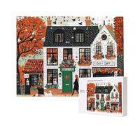 Jigsaw Puzzles for Adults 2000 Piece, Puzzle Educational Games, Challenging Puzzle Game for The Whole for Women, Gifts for Men, DIY Craft Puzzles for Home Decor Gifts, Theme: Autumn Street View C-626