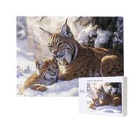 Jigsaw Puzzles for Adults 2000 Piece, Puzzle Educational Games, Challenging Puzzle Game for The Whole for Women, Gifts for Men, DIY Craft Puzzles for Home Decoration Gifts, Theme: Winter Lynx C-136