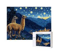 Jigsaw Puzzles for Adults 2000 Piece, Puzzle Educational Games, Challenging Puzzle Game for The Whole for Women, Gifts for Men, DIY Craft Puzzles for Home Decor Gifts, Theme: Starry Sky Alpaca C-858