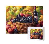 Jigsaw Puzzles for Adults 2000 Piece, Puzzle Educational Games, Challenging Puzzle Game for The Whole for Women, Gifts for Men, DIY Craft Puzzles for Home Decoration Gifts, Theme: Red Wine Fruit C-280