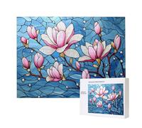 Jigsaw Puzzles for Adults 2000 Piece, Puzzle Educational Games, Challenging Puzzle Game for The Whole for Women, Gifts for Men, DIY Craft Puzzles for Home Decor Gifts, Theme: Magnolia Flower Pink C921