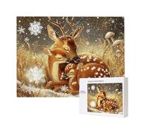 Jigsaw Puzzles for Adults 2000 Piece, Puzzle Educational Games, Challenging Puzzle Game for The Whole for Women, Gifts for Men, DIY Craft Puzzles for Home Decor, Theme: Wheat Field Little Deer C-477