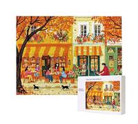 Jigsaw Puzzles for Adults 2000 Piece, Puzzle Educational Games, Challenging Puzzle Game for The Whole for Women, Gifts for Men, DIY Craft Puzzles for Home Decoration Gifts, Theme: Autumn Cafe C-627