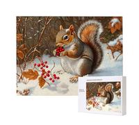 Jigsaw Puzzles for Adults 2000 Piece, Puzzle Educational Games, Challenging Puzzle Game for The Whole for Women, Gifts for Men, DIY Craft Puzzles for Home Decoration Gifts, Theme: Winter Squirrel C142