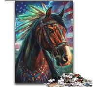 Jigsaw Puzzles for Adults 2000 Piece Puzzle Indian Horse,Stress Reliever Staycation Kill Time Wishlist with Santa Claus 70X100CM