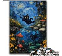 Jigsaw Puzzles for Adults 2000 Piece Puzzle Night Sky Van Gogh's Cat for Ages 14 And over Fun Games Fun Activities at Home, Birthday Gifts, Travel Gifts 70x100cm