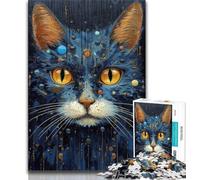 Jigsaw Puzzles for Adults 2000 Piece Puzzle Psychedelic Cat,Challenging Game And Family Play Birthday Present,Gifts,Wall Art 70x100cm