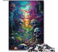 Jigsaw Puzzles for Adults 2000 Piece Puzzle Psychedelic Skull Road Help The Brain Exercise Addictive Toys to Cultivate Patience Perfect Decoration 70x100cm