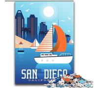 Jigsaw Puzzles for Adults 2000 Piece Puzzle San Diego, Toys Educational Games Stress Relieving Enhance Love between Couples 70x100cm