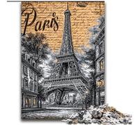 Jigsaw Puzzles for Adults 2000 Piece Puzzle Vintage Eiffel Tower for Ages 14 And over Fun Games Fun Activities at Home, Birthday Gifts, Travel Gifts 70x100cm