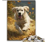 Jigsaw Puzzles for Adults 2000 Piece Running Golden Retriever Challenging Game Toys Deal As Gifts for The Whole Family for Ages 14+ 70x100cm