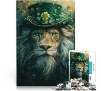 Jigsaw Puzzles for Adults 2000 Piece Saint Patrick's Day Lion Made of cardboard,for ages 14 and over Assembling the model Good gift。size:70x100cm/27.5x39.3inch
