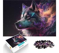 Jigsaw Puzzles for Adults 2000 Piece Siberian Husky in nebulae Made of cardboard,Suitable for ages 14 and up Hands-on Game Christmas game Gifts 。size:70x100cm/27.5x39.3inch