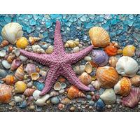 Jigsaw Puzzles for Adults 2000 Piece Starfish shells Challenge Impossible Premium Sustainable Jigsaws, Exercise the Memory of Brain Encourage Feelings Between Each Whole for Women Gift 100x70cm R-6