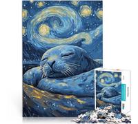 Jigsaw Puzzles for Adults 2000 Piece Starry Night Seal Made of cardboard Suitable for ages 14 and up Home Decor As a gift for the whole family and friends。size：70x100cm/27.5x39.3inch