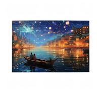 Jigsaw Puzzles for Adults 2000 Piece Starry Sky Large Puzzle Boat, Difficult Challenging Family Games for The Whole for Women, Wooden Jigsaws with Gift Box Packaging, Gifts for Women 99x70cm D-634