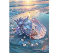 Jigsaw Puzzles for Adults 2000 Piece Sunrise Seashell Pearl, Jigsaws 2000 pieces for adults Family Activity, Challenging puzzles Games, Colourful, Beautiful Decoration Puzzle