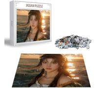 Jigsaw Puzzles for Adults 2000 Piece, Sunset Jigsaw Puzzles for Adults, Girl Jigsaws 2000 Pieces with Box, Wooden Puzzle Challenging Game for the Whole for Women, Men, Wooden Puzzle for Gifts B-2966