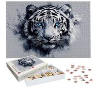 Jigsaw Puzzles for Adults 2000 Piece, Tiger Jigsaw Puzzles for Adults, Animal Jigsaws 2000 Pieces with Box, Wooden Puzzle Challenging Game for the Whole for Women, Men, Wooden Puzzle for Gifts H-604