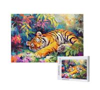 Jigsaw Puzzles for Adults 2000 Piece Tiger Jigsaw Puzzles for Adults with Gift Box 99x70 cm, Wooden Puzzle Flower Challenging Puzzle Games Home Decoration, for The Whole Family,p94t