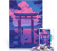 Jigsaw Puzzles for Adults 2000 Piece Torii Gate Lofi Pink Retro Lustige Spiele Geschenke für Freunde und Familie70x100cm