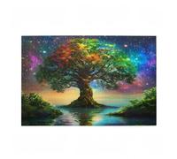 Jigsaw Puzzles for Adults 2000 Piece Tree Of Life Large Puzzle Starry Sky, Difficult Challenging Family Games for The Whole for Women, Wooden Jigsaws with Gift Box Packaging, Room Decor 99x70cm D-296