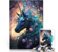 Jigsaw Puzzles for Adults 2000 Piece Unicorn And Magic Forest Made of cardboard Suitable for ages 14 and up Train your brain and your hands Christmas game Gifts 。size：70x100cm/27.5x39.3inch