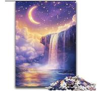 Jigsaw Puzzles for Adults 2000 Piece Waterfall in The Moonlight for And from 14 Years And over Hands-on Game Christmas Game Gifts 70x100cm