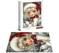 Jigsaw Puzzles for Adults 2000 Piece, Winter Jigsaw Puzzles for Adults, Girl Jigsaws 2000 Pieces with Box, Wooden Puzzle Challenging Game for the Whole for Women, Men, Wooden Puzzle for Gifts B-4964