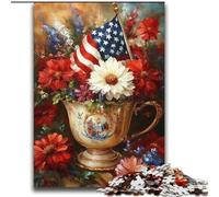 Jigsaw Puzzles for Adults 2000 Pieces American Flag Vase Educational Stress Relief Toy Gifts for Friends And Family 70x100cm