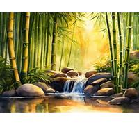 Jigsaw Puzzles for Adults 2000 Pieces,Bamboo grove River puzzles for adults,Classic Educational Games DIY Handwork Puzzle for Home Decor Gift
