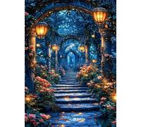 Jigsaw Puzzles for Adults 2000 Pieces,Blue Corridor Flowers puzzles for adults,Classic Educational Games DIY Handwork Puzzle for Home Decor Gift