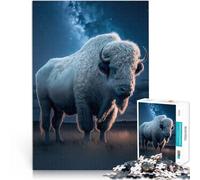 Jigsaw Puzzles for Adults 2000 Pieces buffalo animal Schwierig und herausfordernd Wunschliste mit dem Weihnachtsmann70x100cm