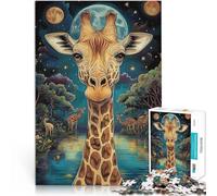 Jigsaw Puzzles for Adults 2000 Pieces Color painting giraffe Für Familienspaß Wunschliste mit dem Weihnachtsmann70x100cm