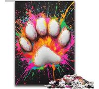 Jigsaw Puzzles for Adults 2000 Pieces Colorful Dog Paw Prints for Age 14 Years And over Decompressing Intellectual Educational Toy Great Gift 70x100cm
