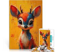 Jigsaw Puzzles for Adults 2000 Pieces Cute Deer Oil Painting Stressabbau Angebot als Geschenk für die ganze Familie70x100cm