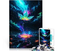 Jigsaw Puzzles for Adults 2000 Pieces Ethereal Leaf on a Cosmic Analyse und Logik Wunschliste mit dem Weihnachtsmann70x100cm