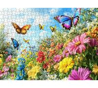 Jigsaw Puzzles for Adults 2000 Pieces, Family Games Jigsaw Puzzle Wooden, Challenging Brain Teaser Game, Home Decor, for Men Women, Large 39.2 x 27.8 inches Flower Butterfly-2 f0-352