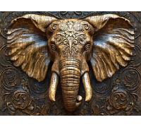 Jigsaw Puzzles for Adults 2000 Pieces, Family Games Jigsaw Puzzle Wooden, Challenging Brain Teaser Game, Home Decor, for Men Women, Large 39.2 x 27.8 inches Elephant Wood Carving-2 f0-118