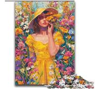 Jigsaw Puzzles for Adults 2000 Pieces Girl in Wildflowers Summer Challenging Game Toys Deal As Gifts for The Whole Family for Ages 14+ 70x100cm