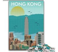 Jigsaw Puzzles for Adults 2000 Pieces Hong Kong Skyline, Game Toys Every Piece Is Unique - Challenging Family Fun Game for for Age 14 70x100cm