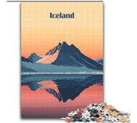 Jigsaw Puzzles for Adults 2000 Pieces Iceland Mountain Sunset, for 14+ Challenging Game As A Gift for The Whole Family And Friends 70x100cm