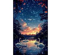 Jigsaw Puzzles for Adults 2000 Pieces Impossible Hard Difficult Challenging Puzzles for Adults 2000 Pieces Puzzle Starry Sky Swan